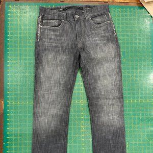 VINTAGE Joe's Jeans gray distressed straight leg jeans size 32